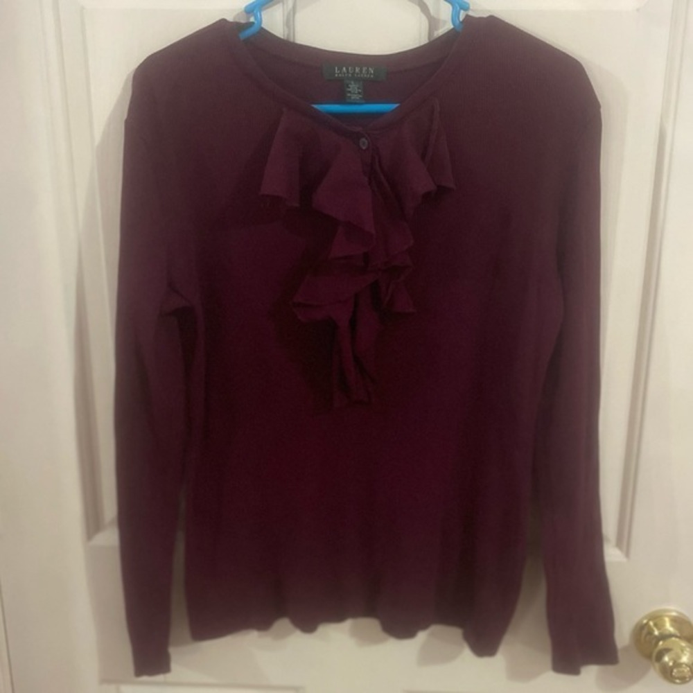 Lauren Ralph‎ Lauren Women’s Large Ruffle Shirt
